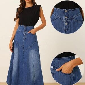 Allegra K casual denim skirt